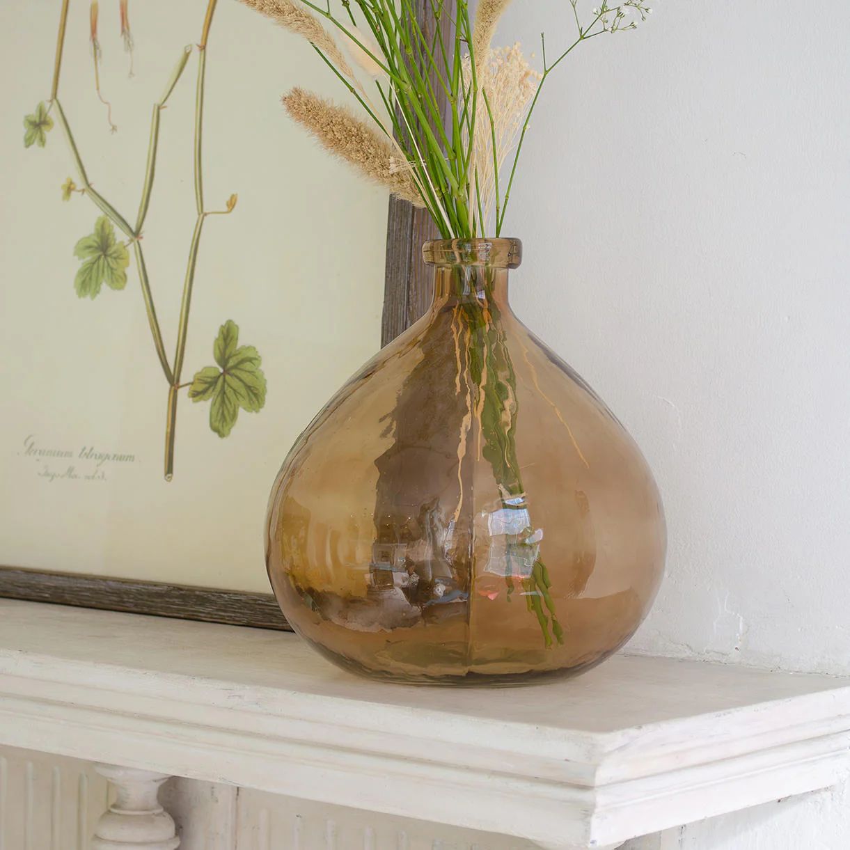 Artisan Smoked Glass Vase - Image 2