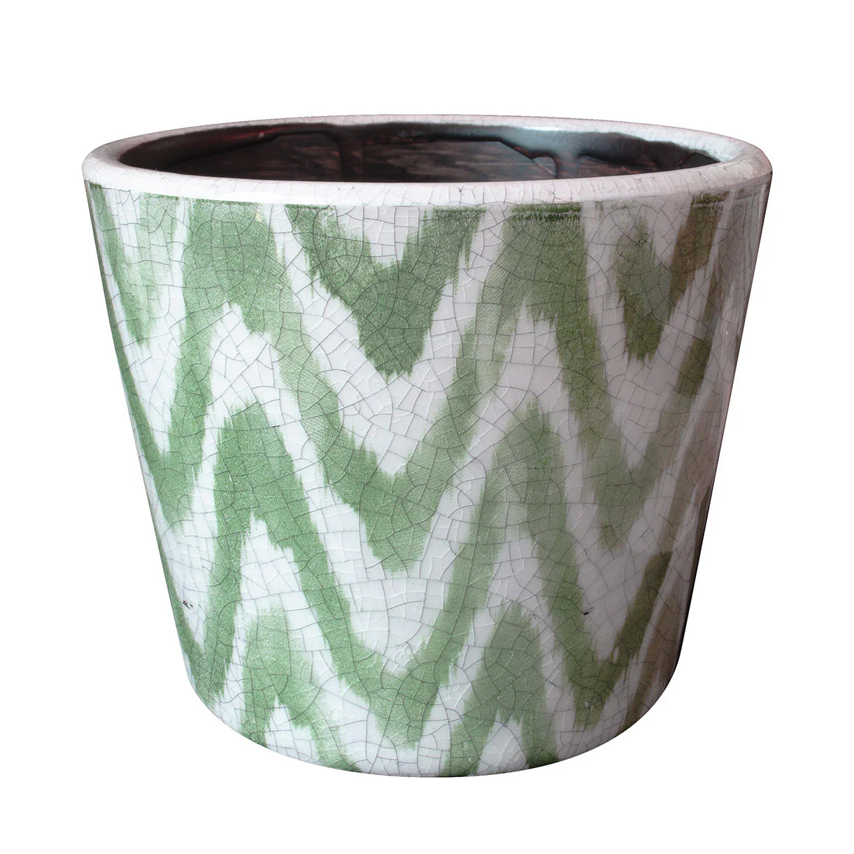 Aged Jardin Green Plant Pots - Image 4