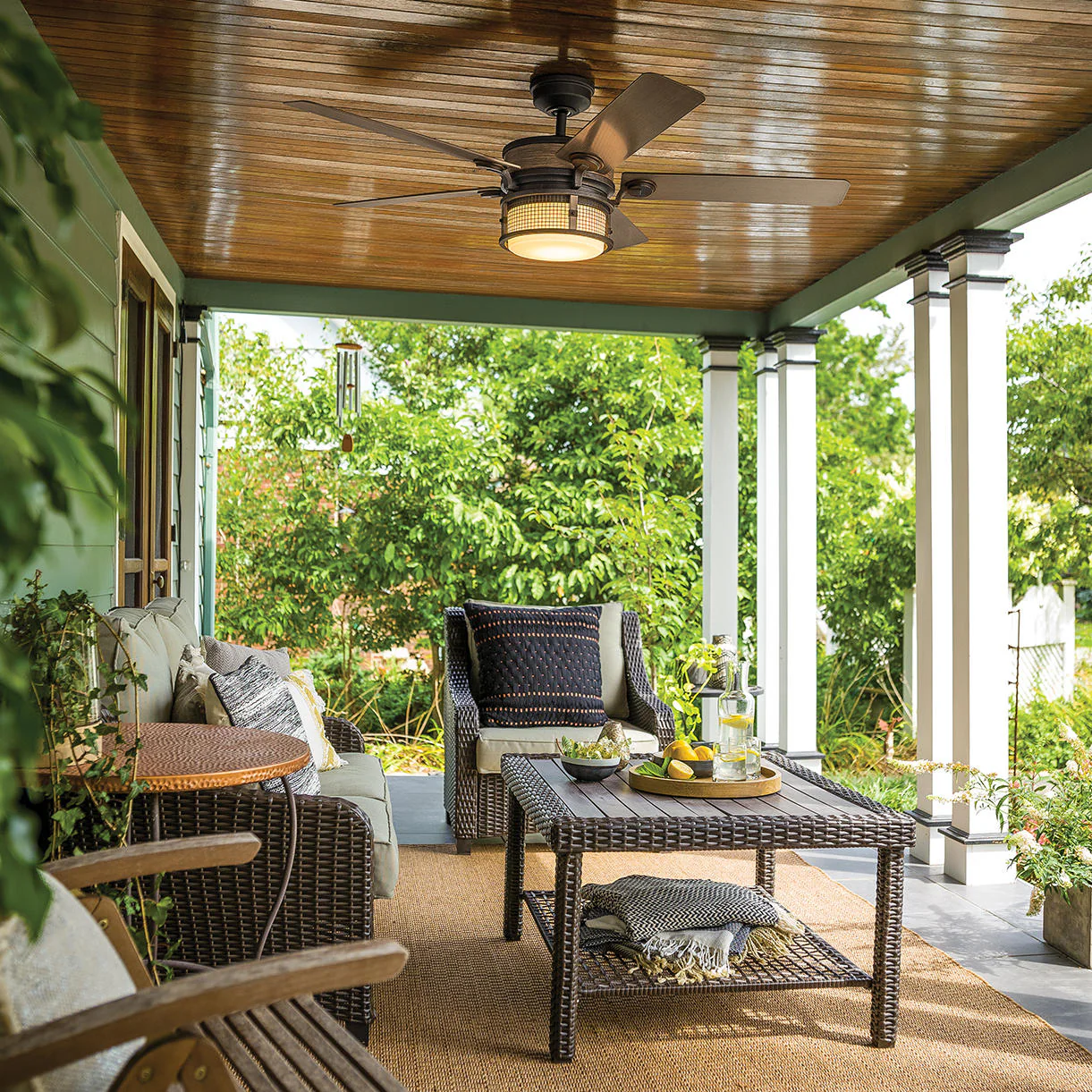Ahrendale Outdoor Ceiling Fan with LED Light