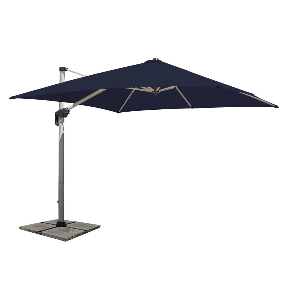 Aluminium Framed Cantilever Square Parasols and Base - Image 11