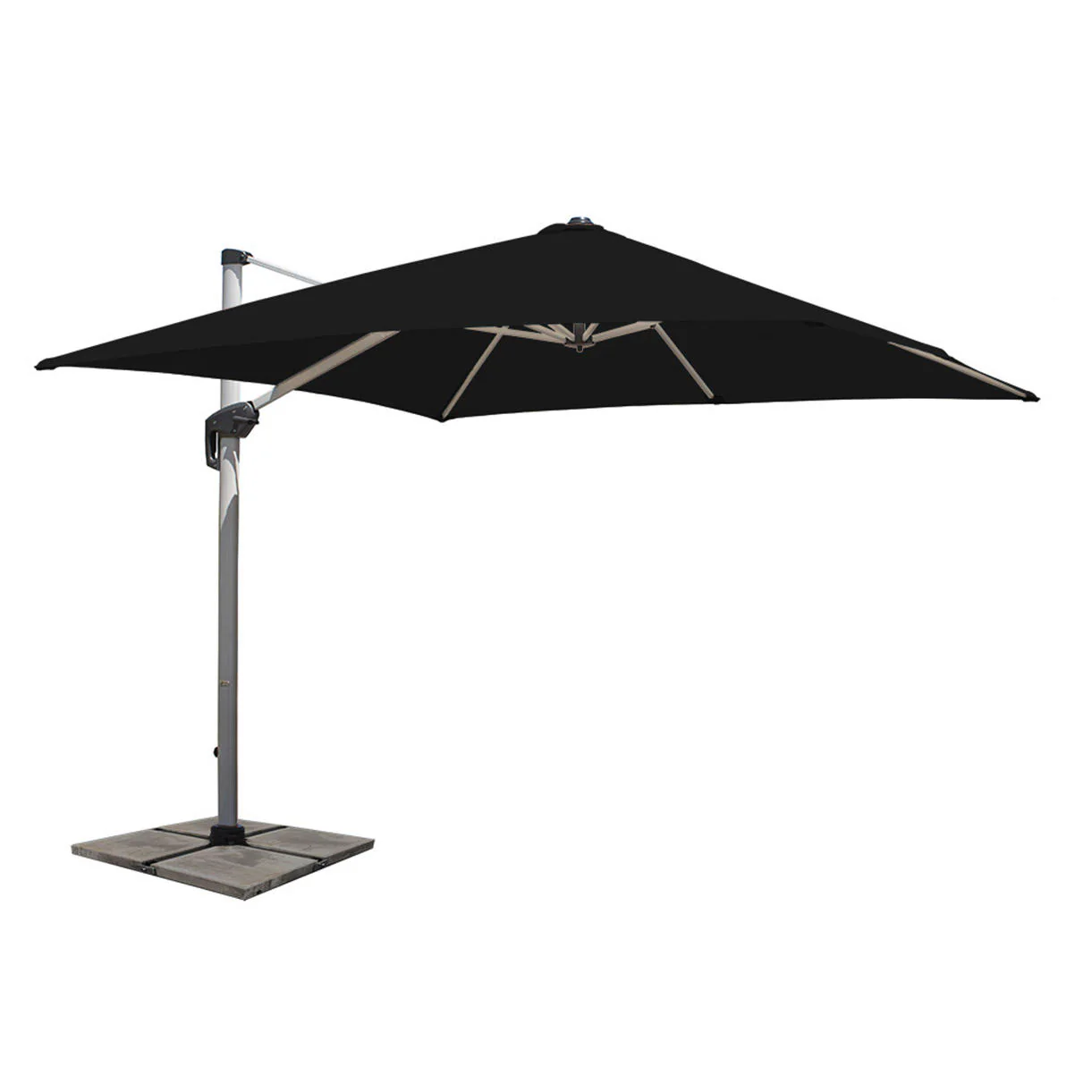 Aluminium Framed Cantilever Square Parasols and Base - Image 4