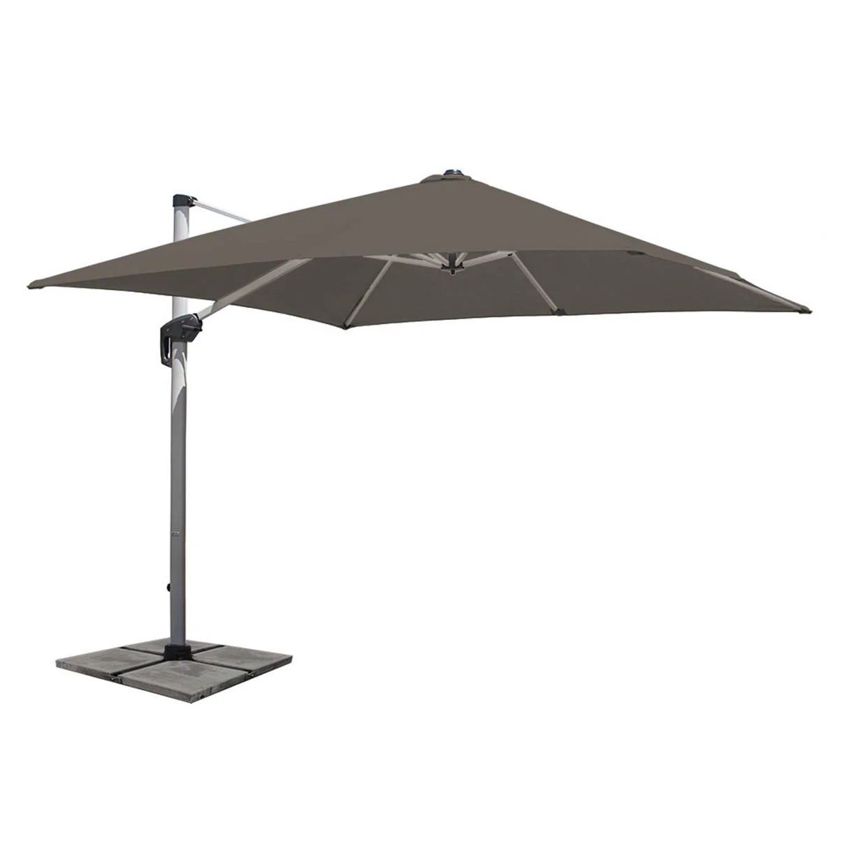 Aluminium Framed Cantilever Square Parasols and Base - Image 7