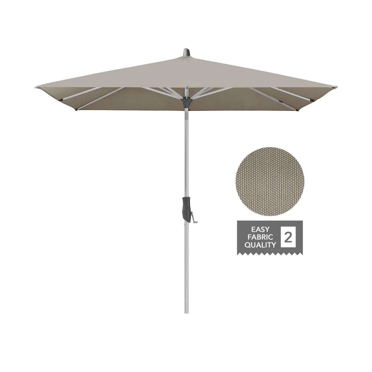 AluTwist Rectangular Centre Pole Parasols - Image 13