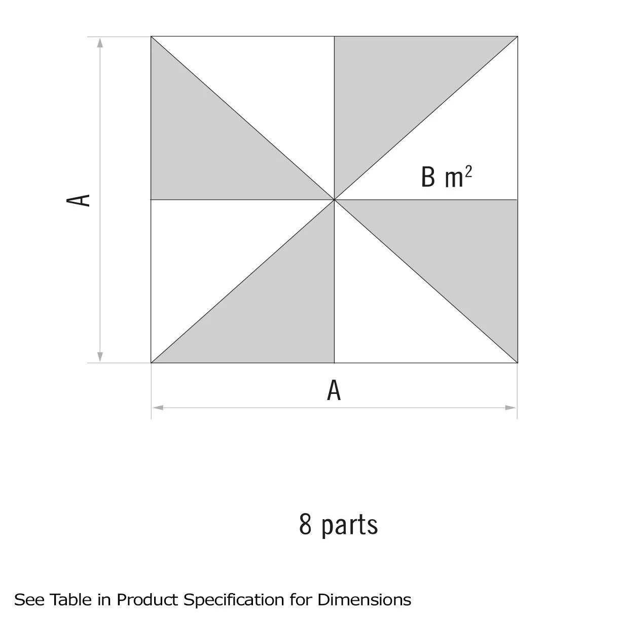 AluTwist Rectangular Centre Pole Parasols - Image 5