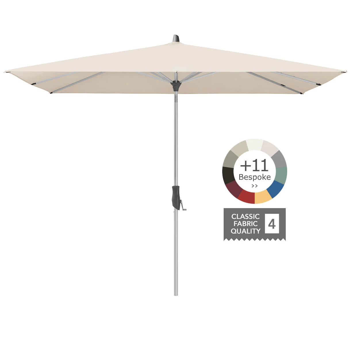 AluTwist Rectangular Centre Pole Parasols - Image 8