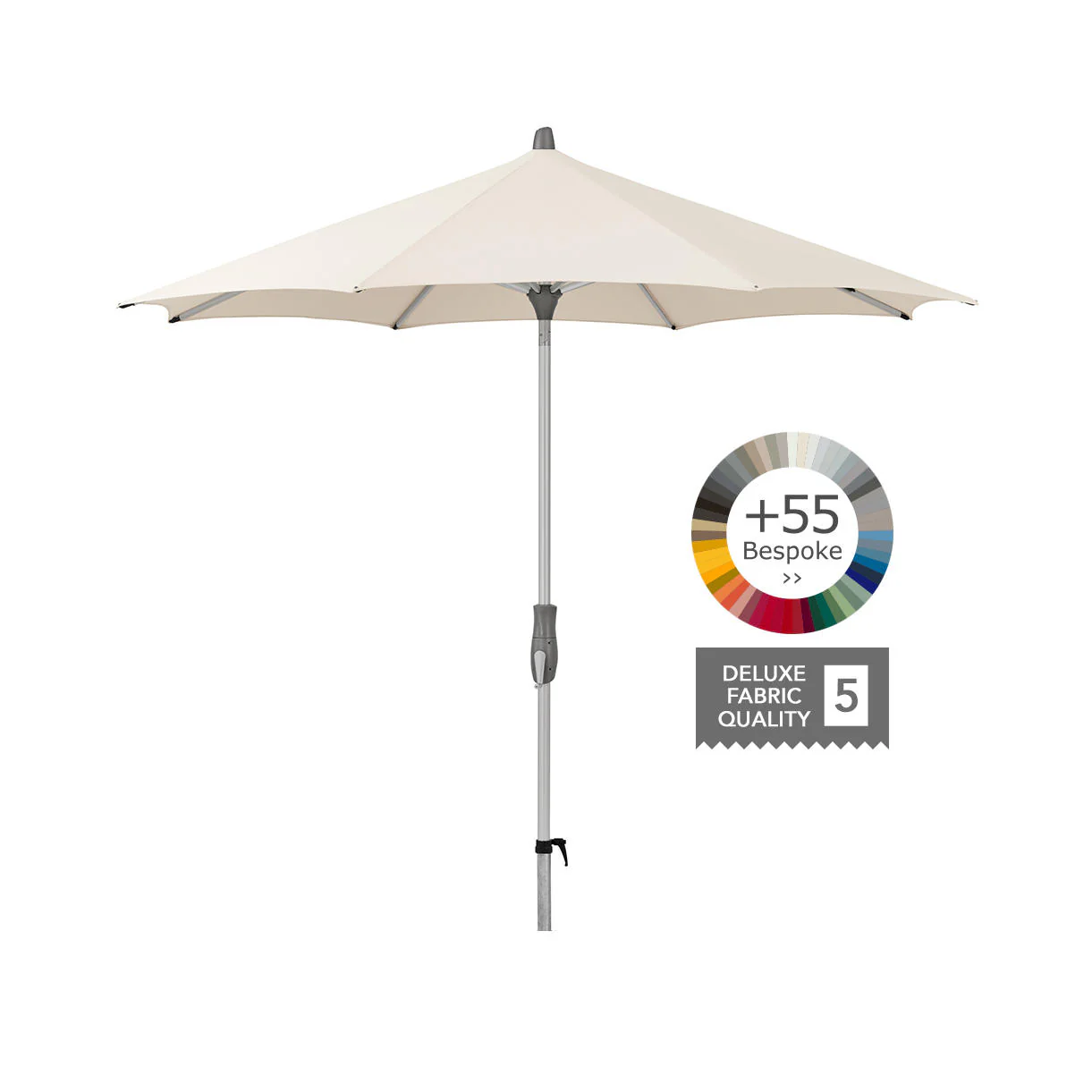 AluTwist Round Centre Pole Parasols - Image 9