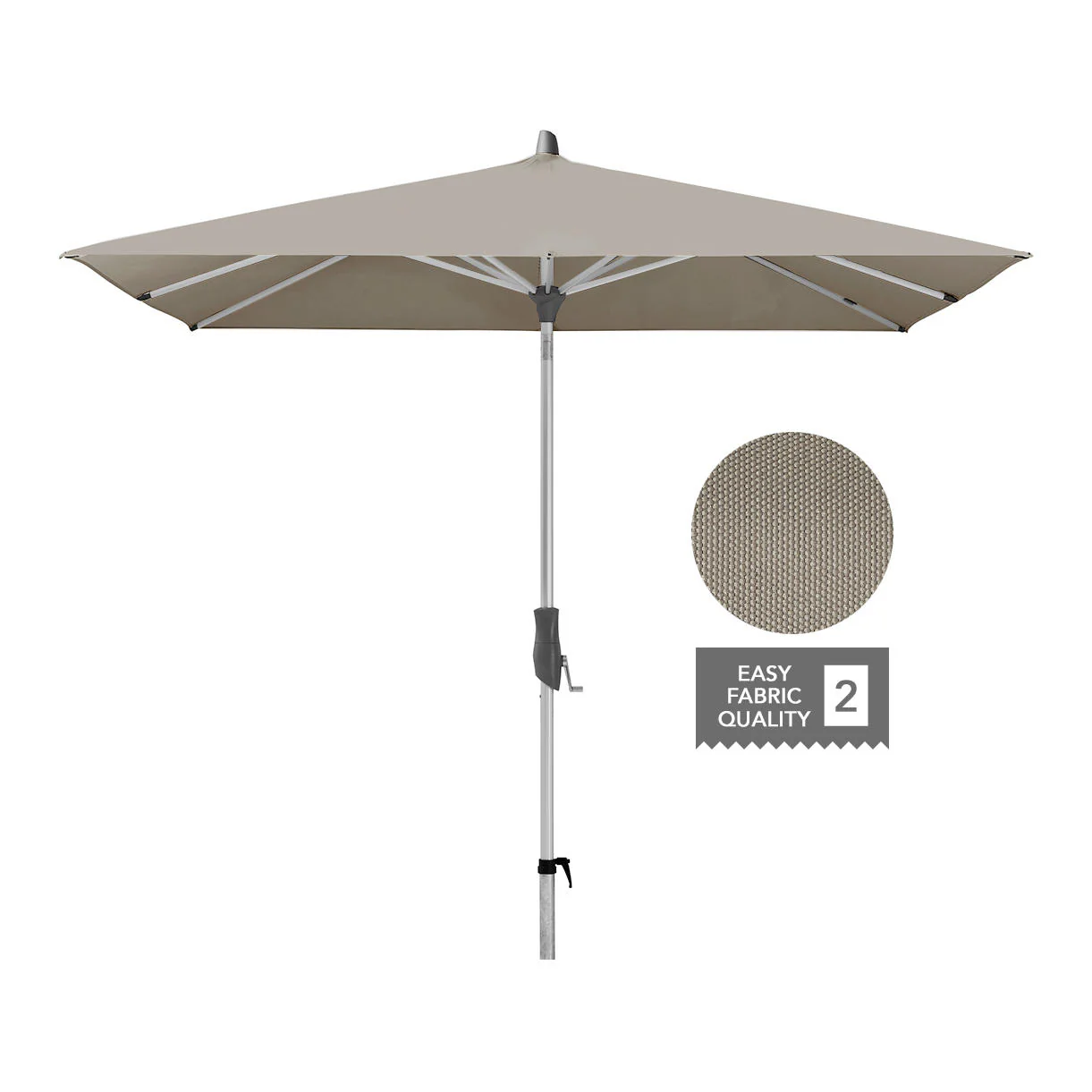 AluTwist Square Centre Pole Parasols - Image 10