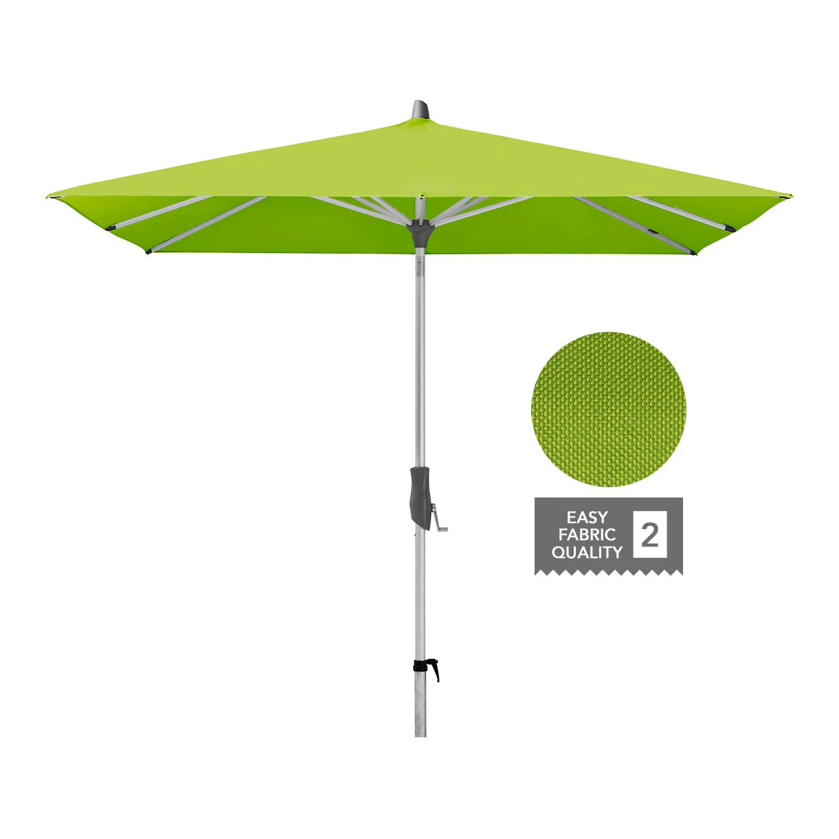 AluTwist Square Centre Pole Parasols - Image 6