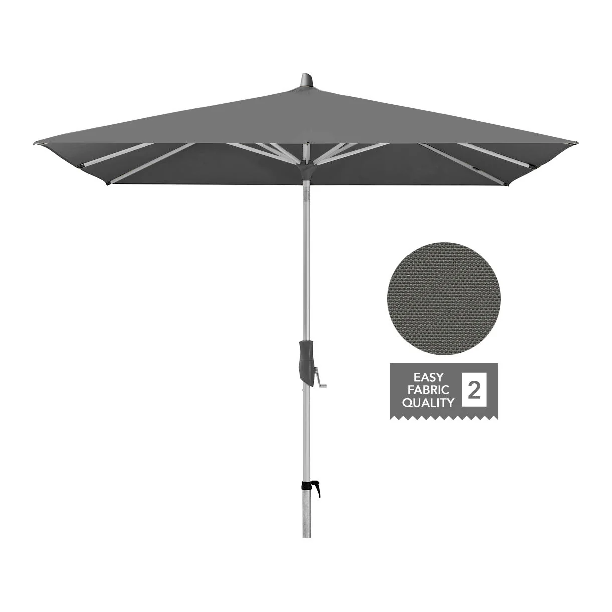 AluTwist Square Centre Pole Parasols - Image 8