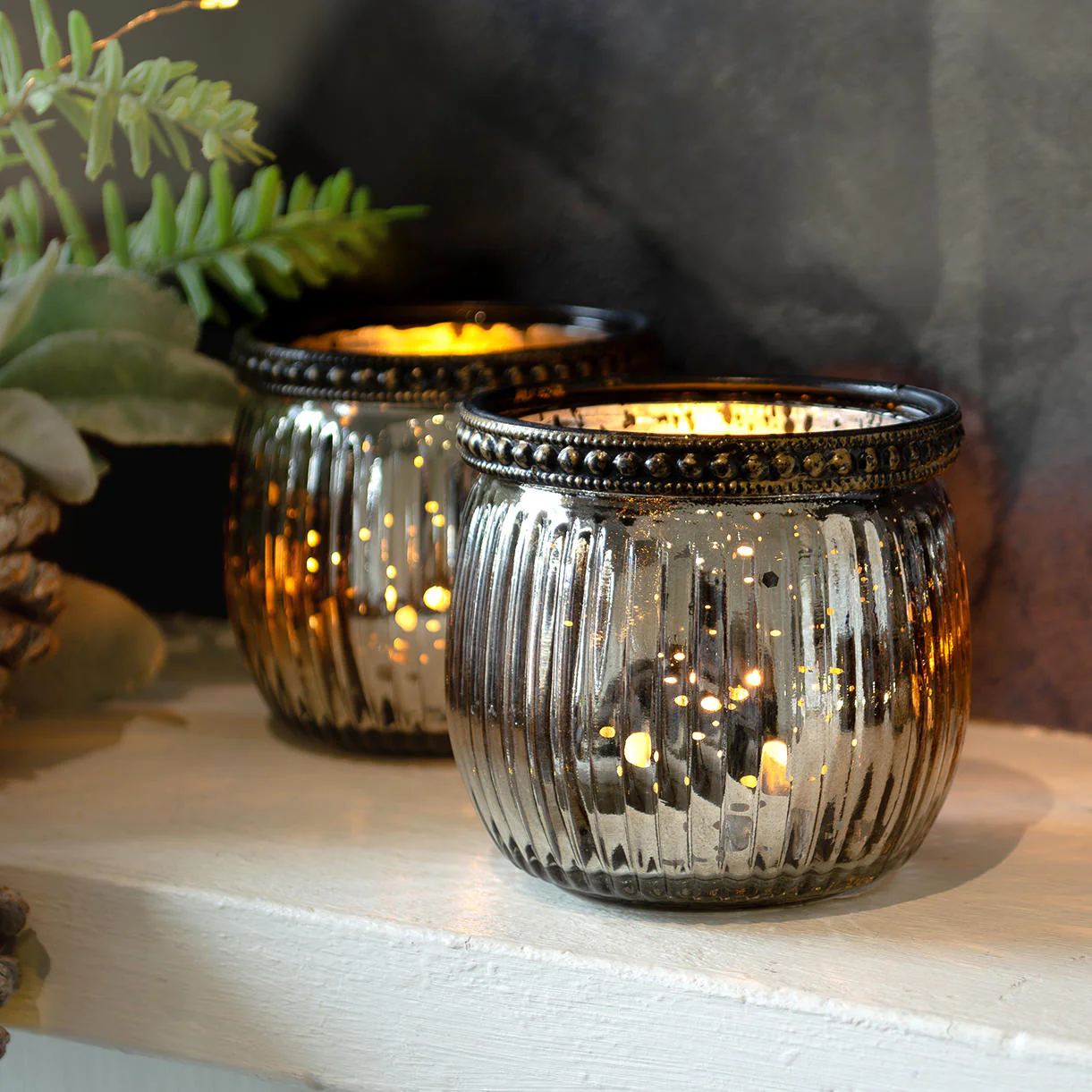 Pumpkin Style Glass Votive