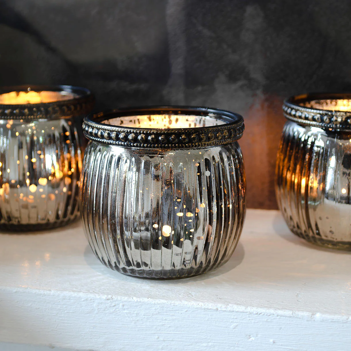 Pumpkin Style Glass Votive - Image 2