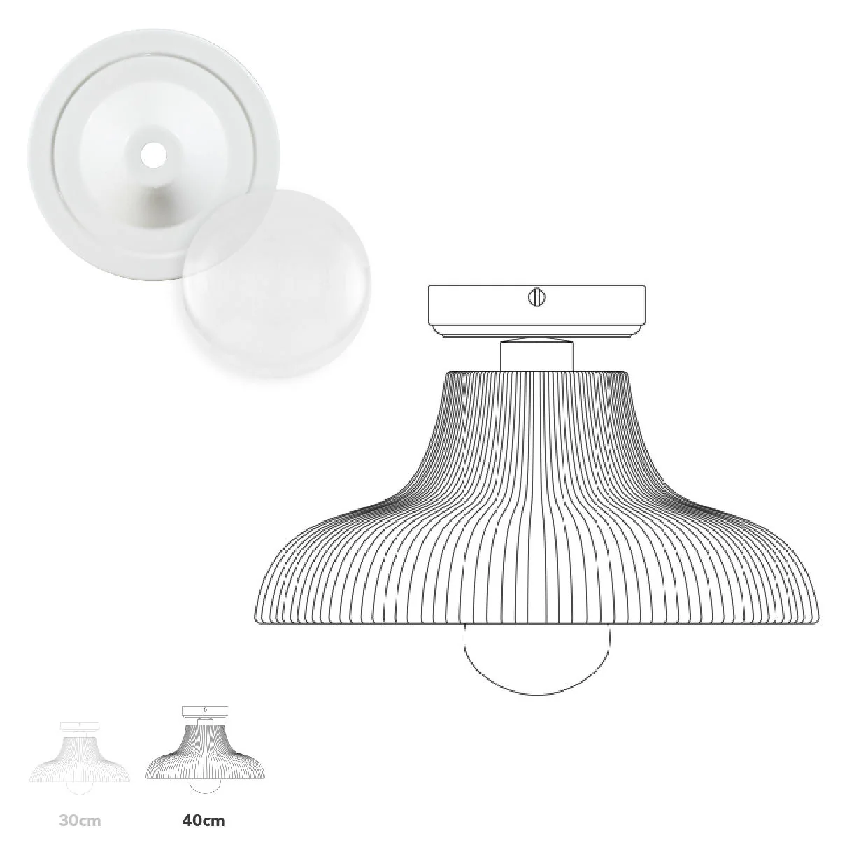 Aquarius Outdoor Semi Flush Ceiling Light - Image 19