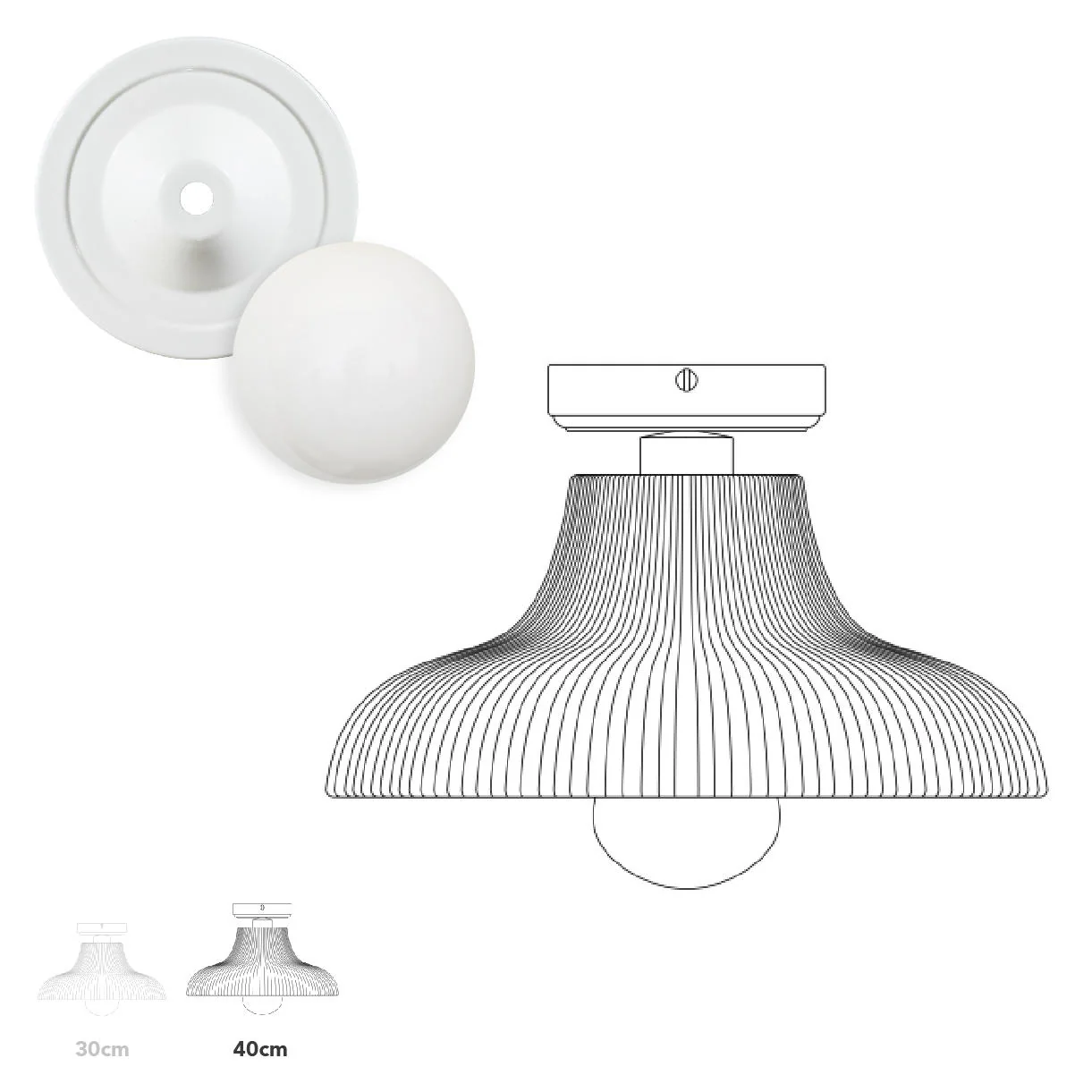 Aquarius Outdoor Semi Flush Ceiling Light - Image 20