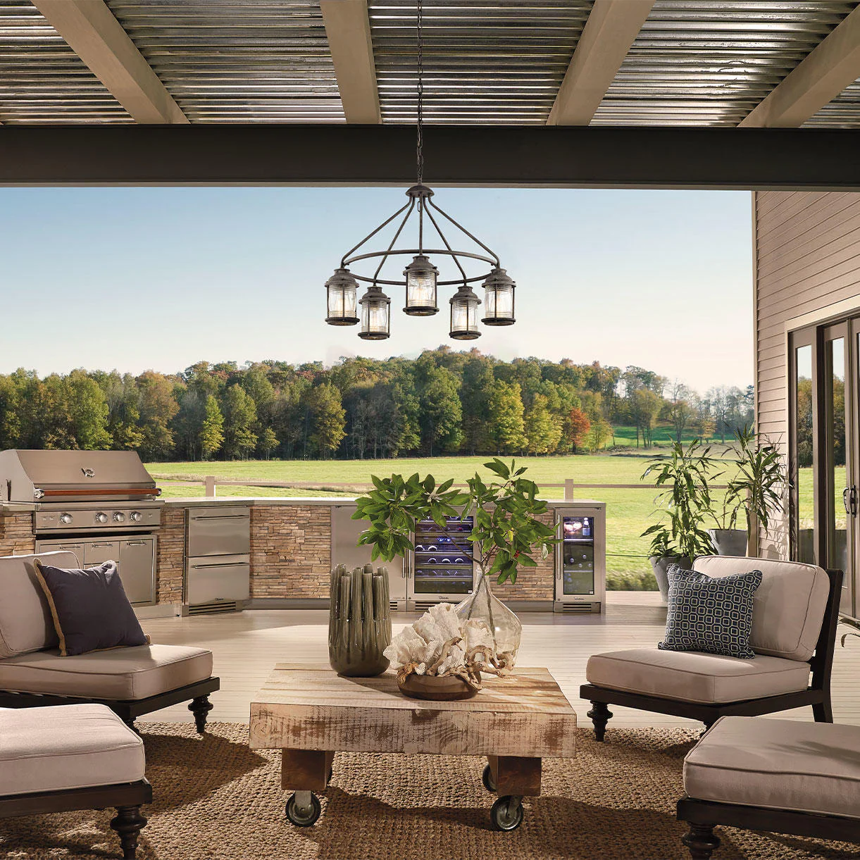 Ashland Bay Outdoor Chandelier - Image 2