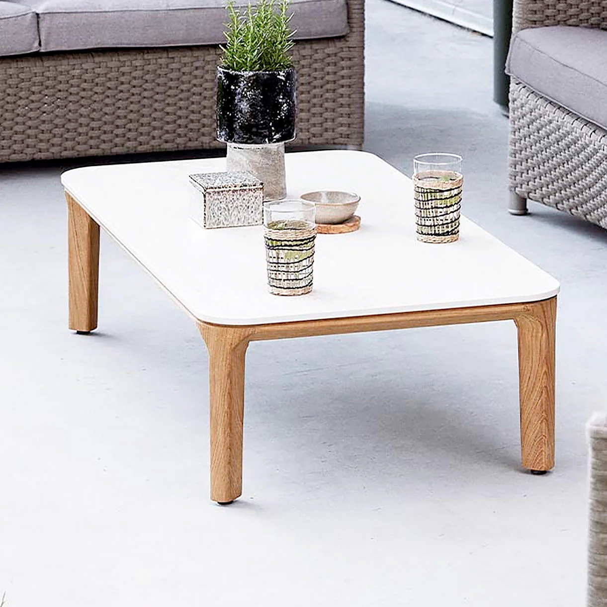 Aspect Rectangular Teak Coffee Table - Image 3
