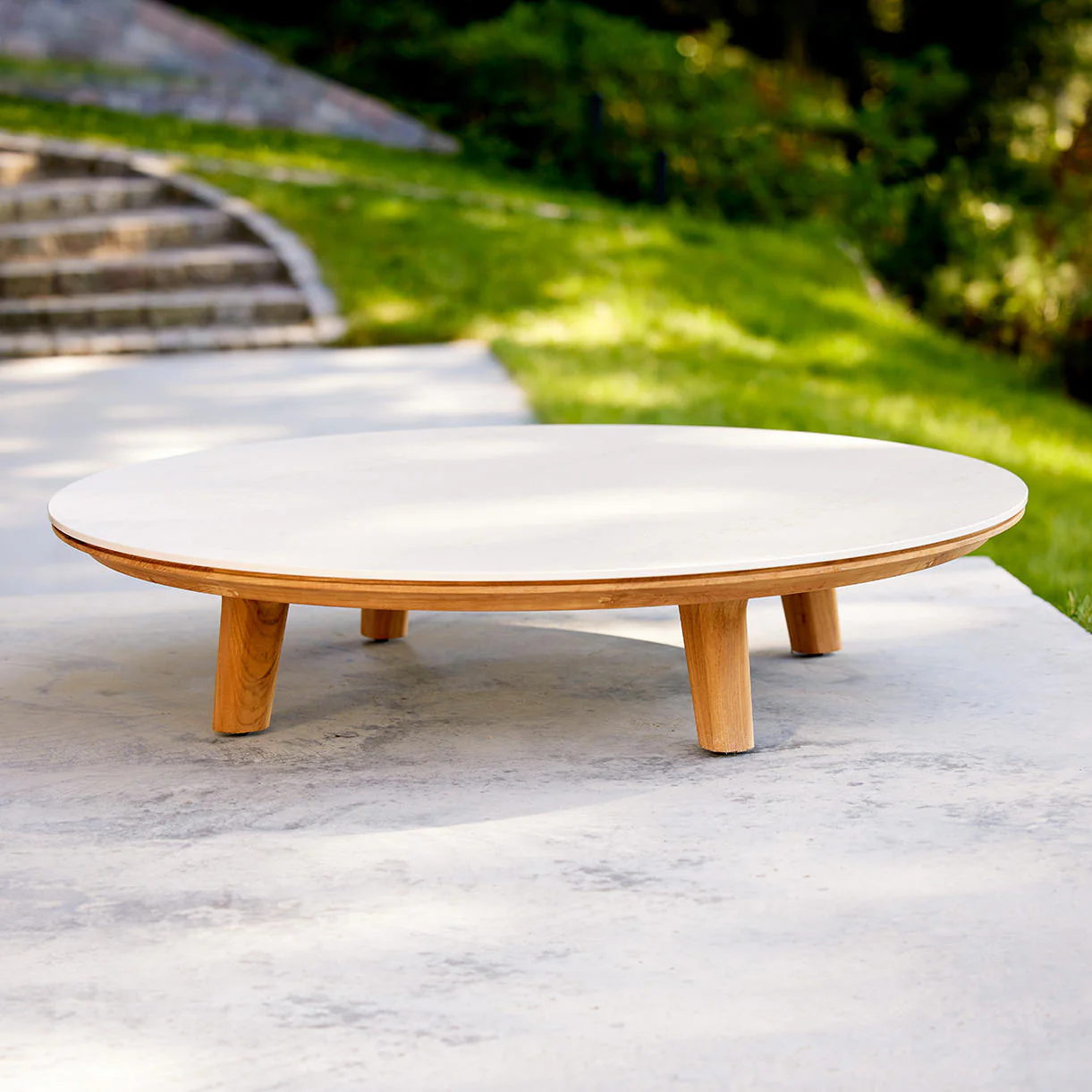 Aspect Round Teak Coffee Table
