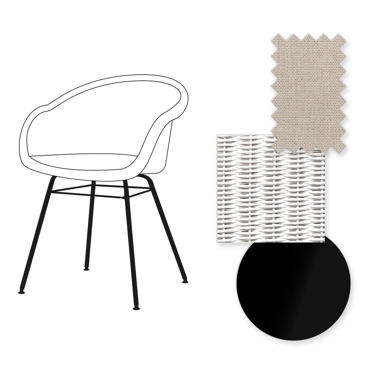 Avril Dining Chair with Black Steel Base - Image 20