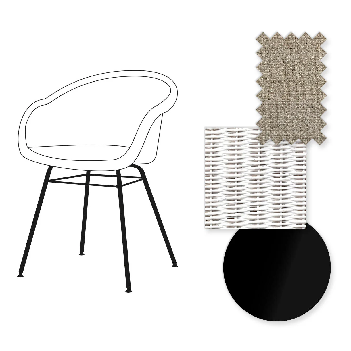 Avril Dining Chair with Black Steel Base - Image 21