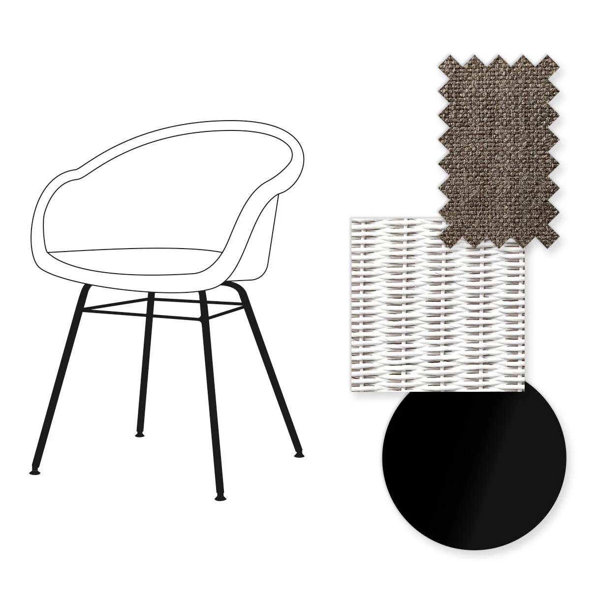 Avril Dining Chair with Black Steel Base - Image 22