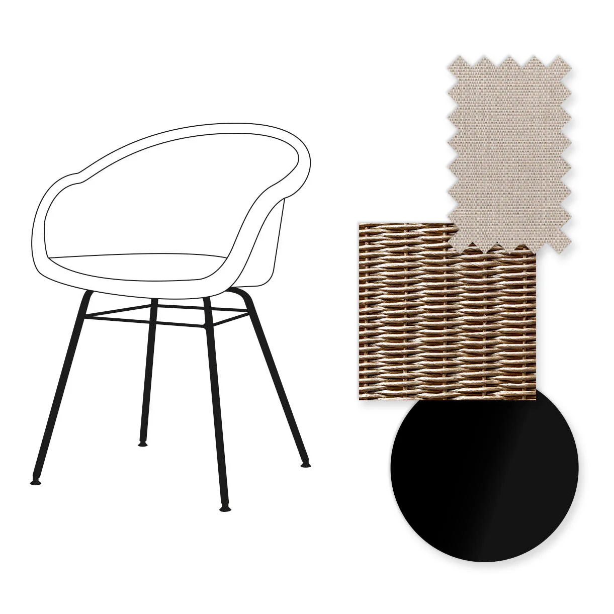 Avril Dining Chair with Black Steel Base - Image 28
