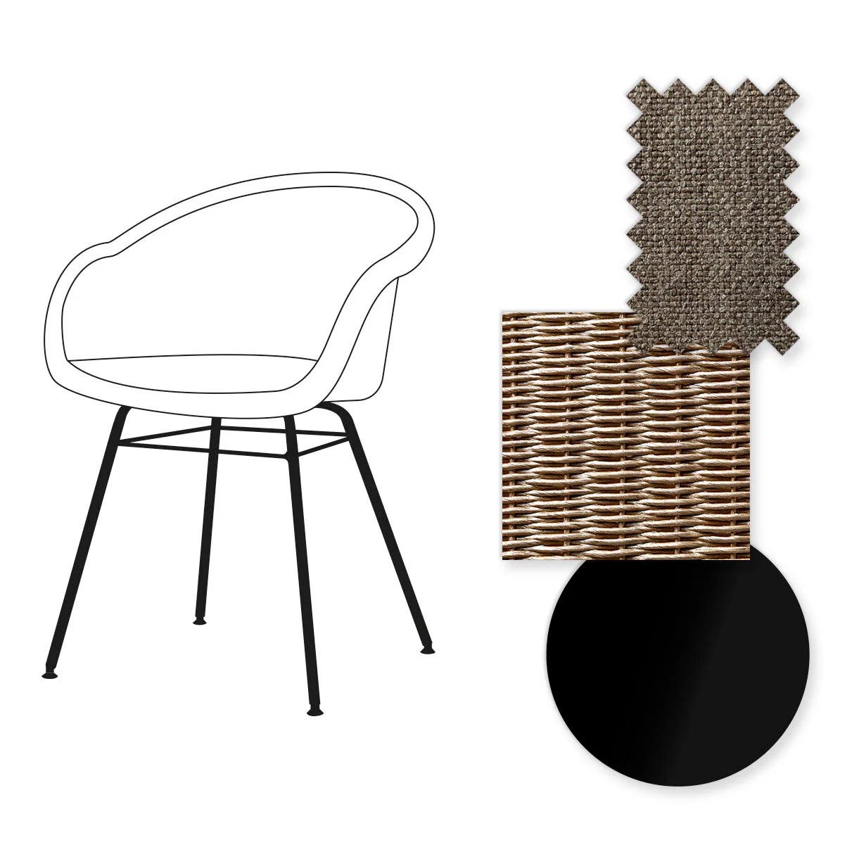 Avril Dining Chair with Black Steel Base - Image 30