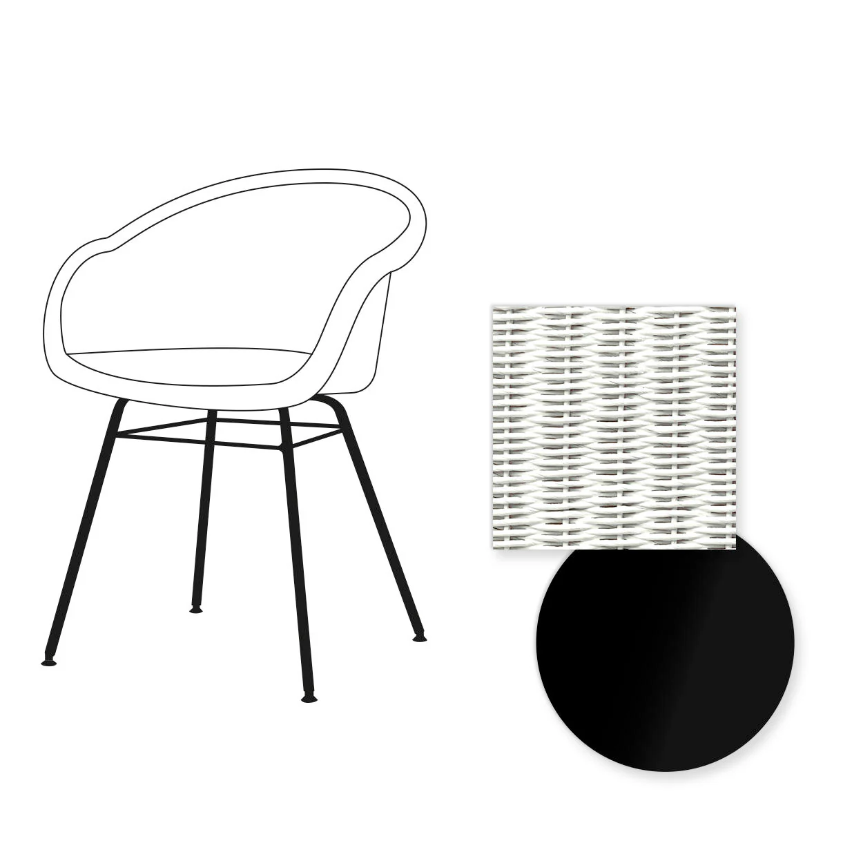 Avril Dining Chair with Black Steel Base - Image 31
