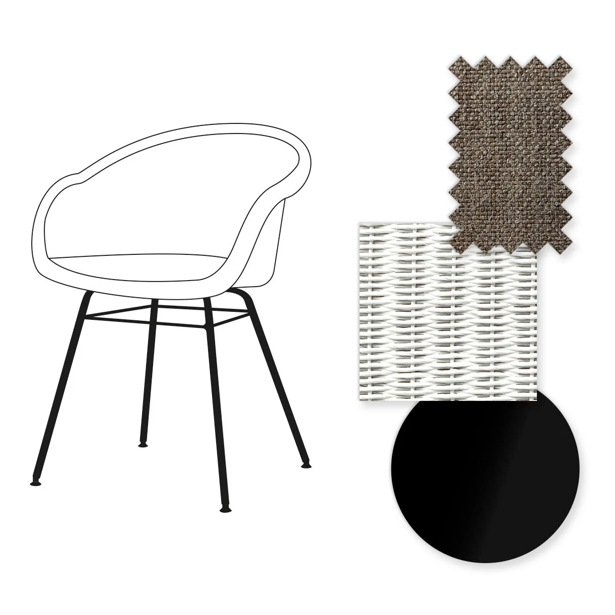 Avril Dining Chair with Black Steel Base - Image 34
