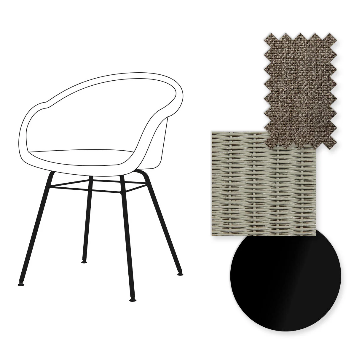 Avril Dining Chair with Black Steel Base - Image 38