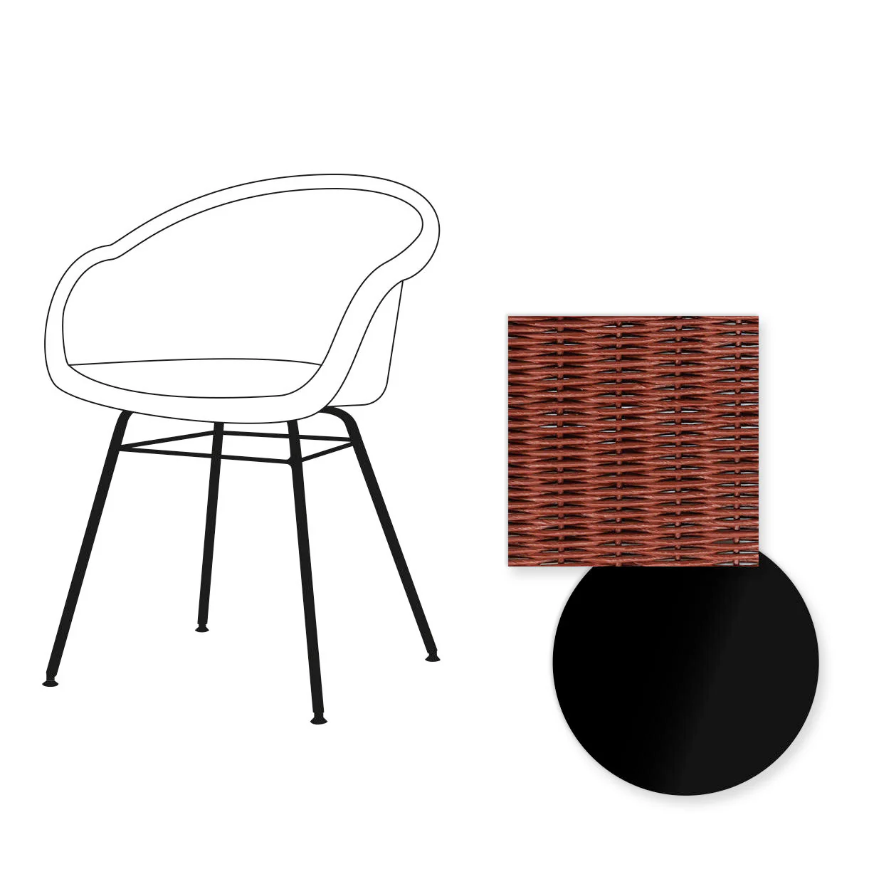Avril Dining Chair with Black Steel Base - Image 51