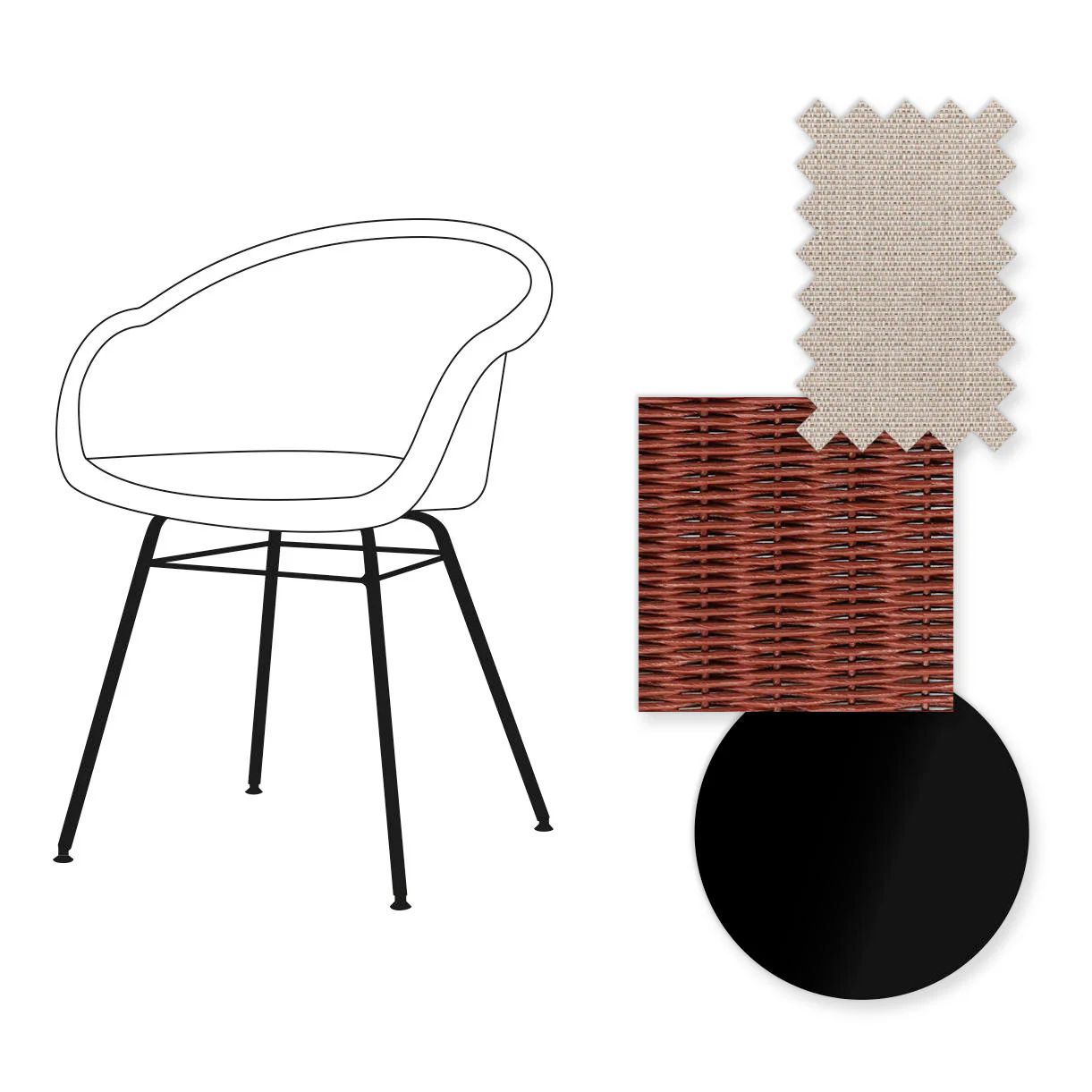 Avril Dining Chair with Black Steel Base - Image 52