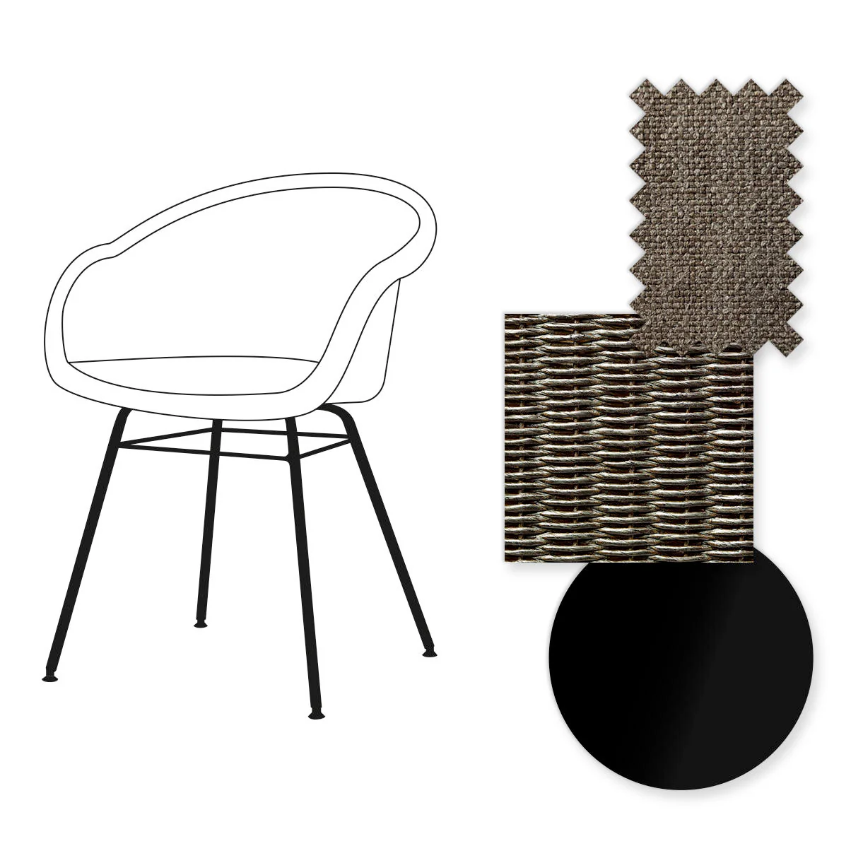 Avril Dining Chair with Black Steel Base - Image 58