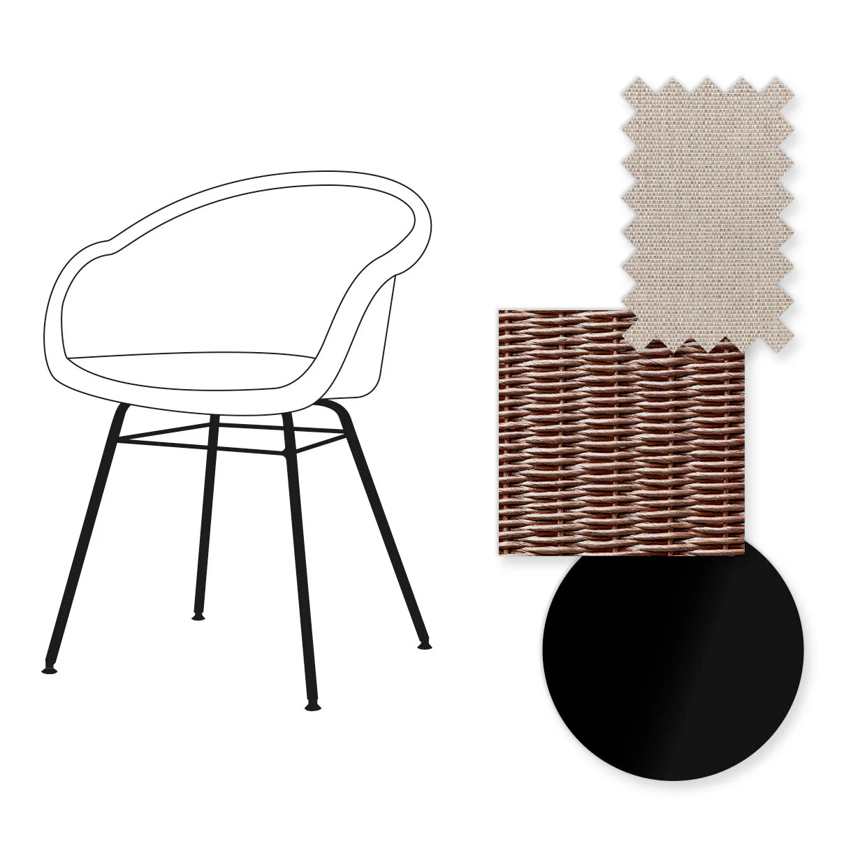 Avril Dining Chair with Black Steel Base - Image 64