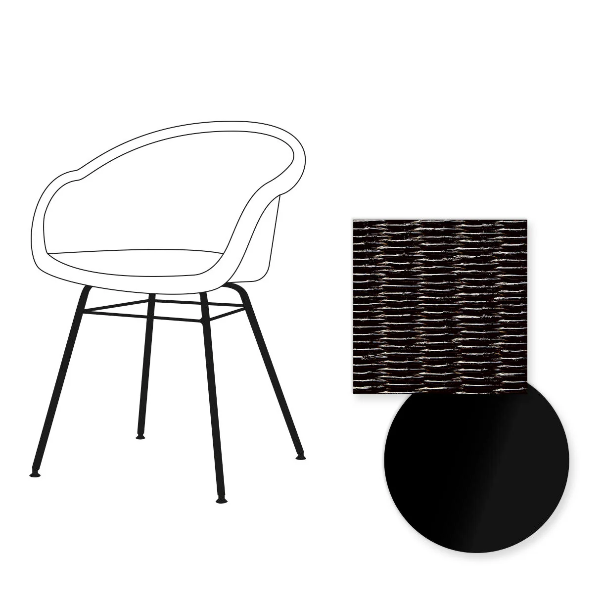 Avril Dining Chair with Black Steel Base - Image 67