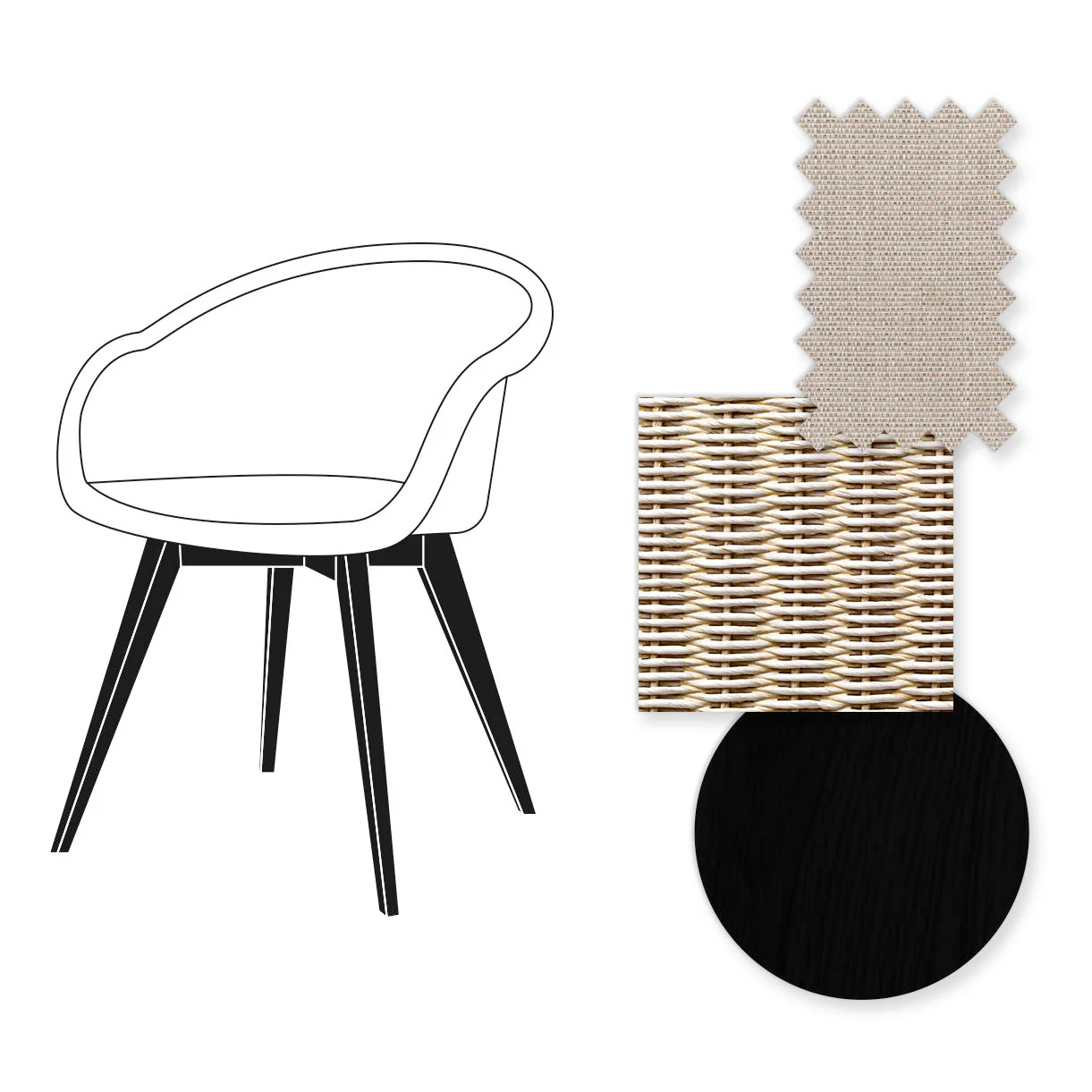 Avril Dining Chair with Black Wooden Legs - Image 17