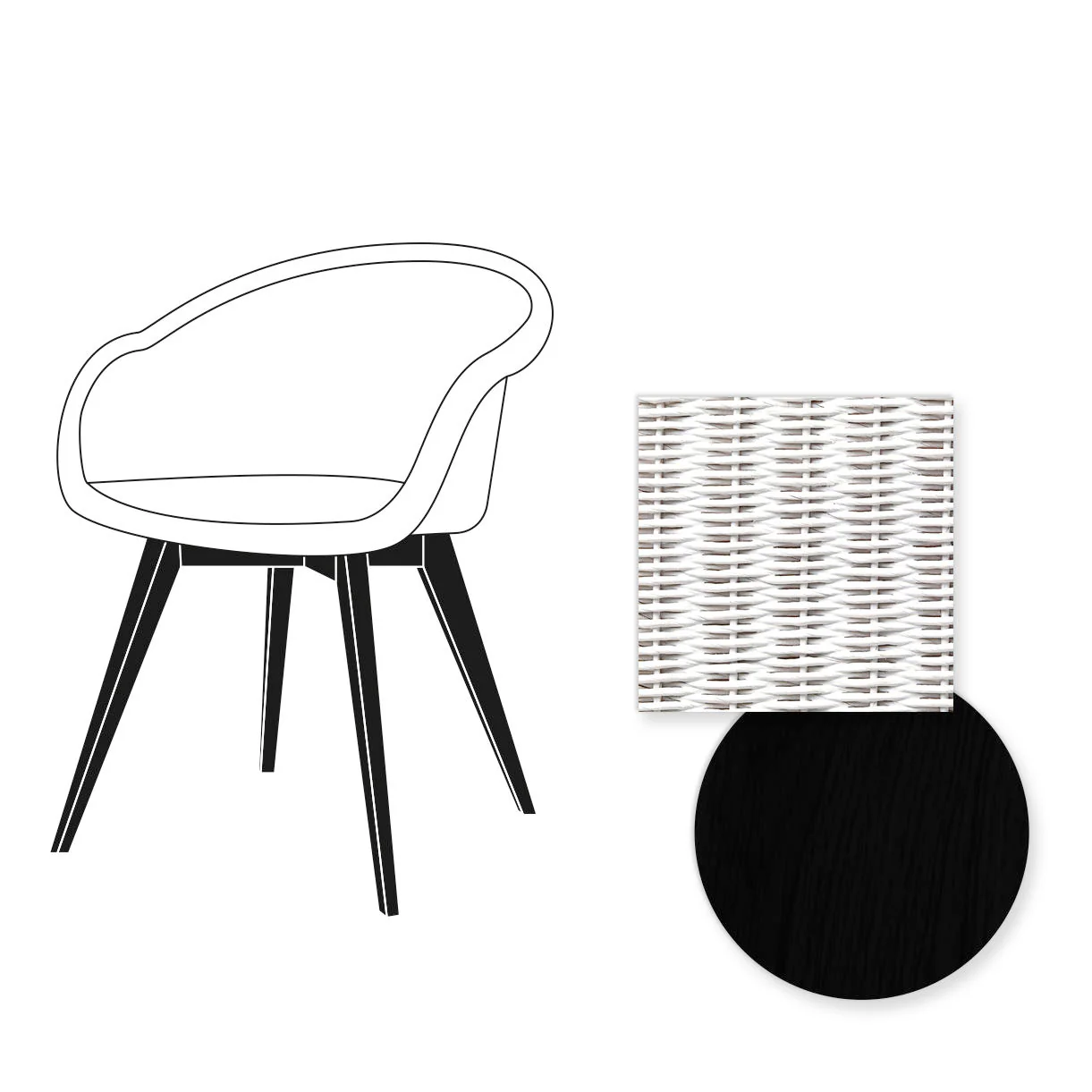 Avril Dining Chair with Black Wooden Legs - Image 20