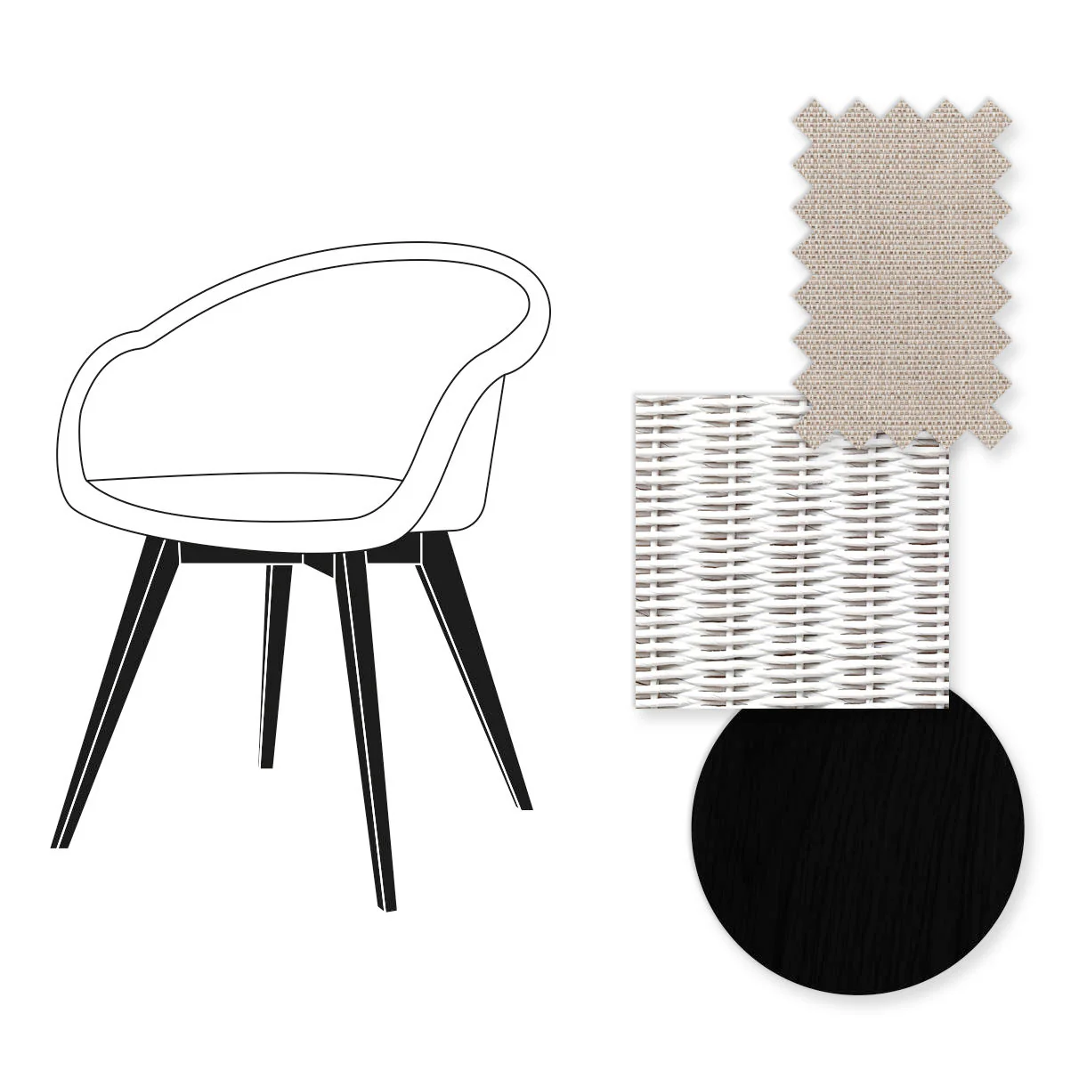Avril Dining Chair with Black Wooden Legs - Image 21