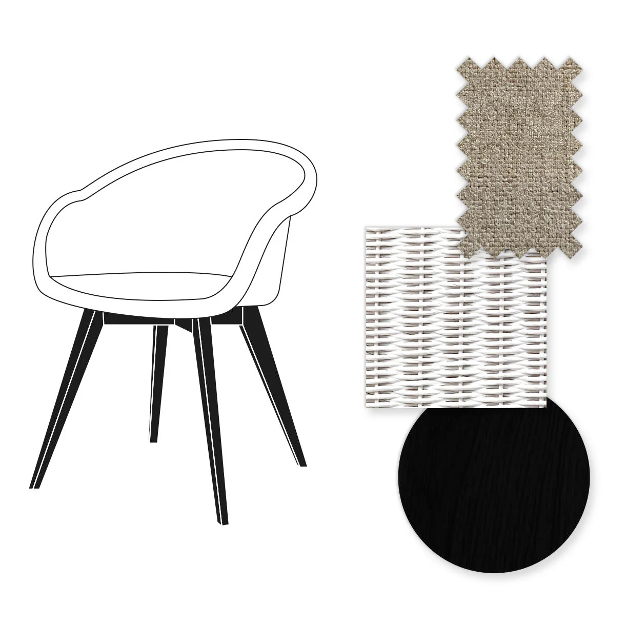 Avril Dining Chair with Black Wooden Legs - Image 22