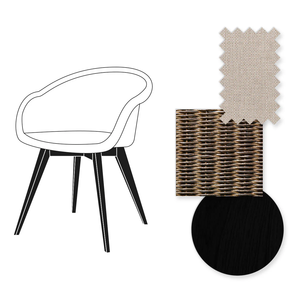 Avril Dining Chair with Black Wooden Legs - Image 25