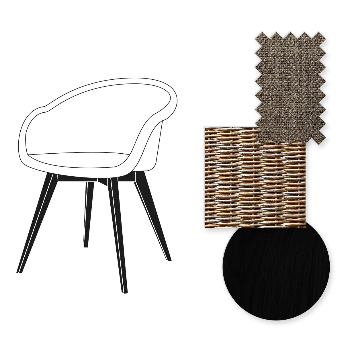 Avril Dining Chair with Black Wooden Legs - Image 31
