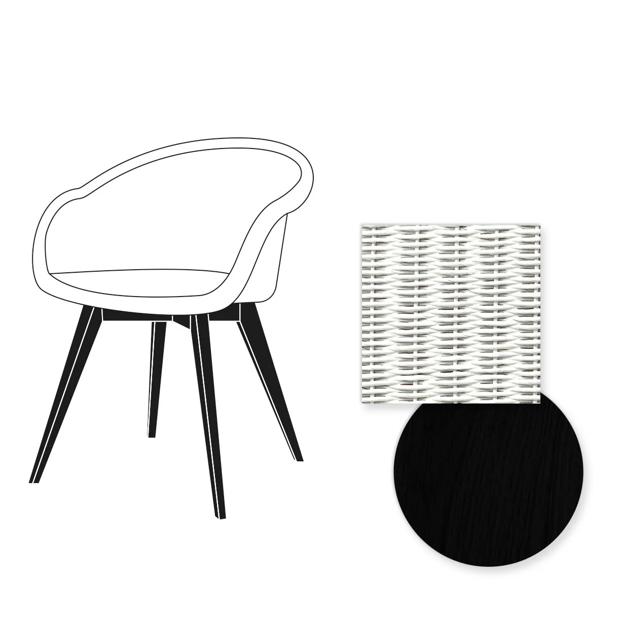 Avril Dining Chair with Black Wooden Legs - Image 32
