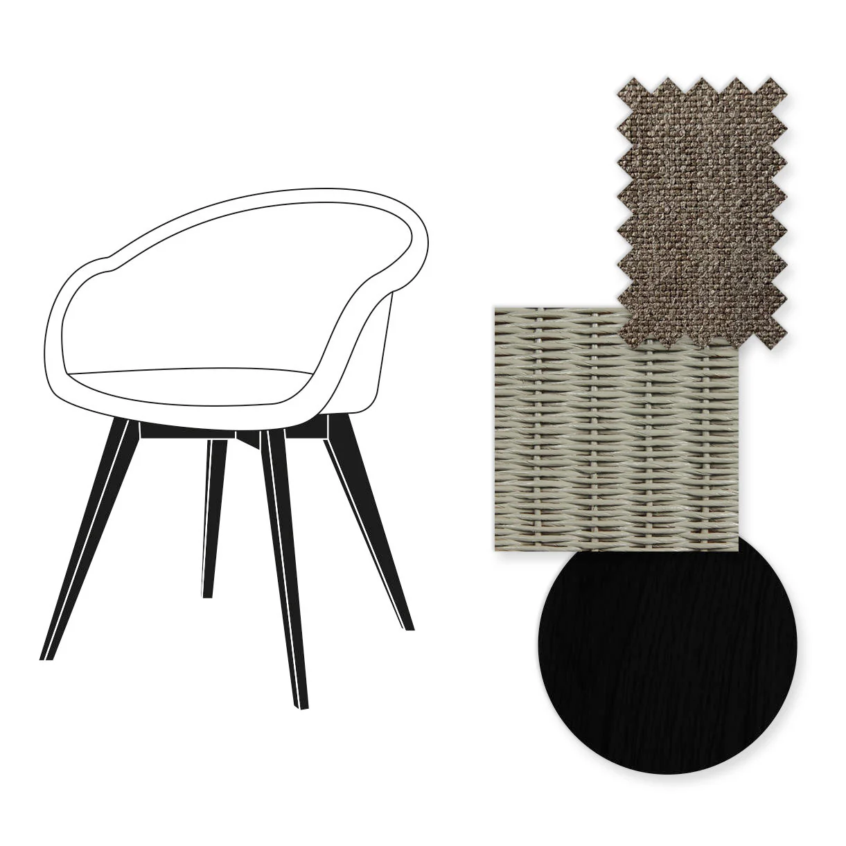 Avril Dining Chair with Black Wooden Legs - Image 39