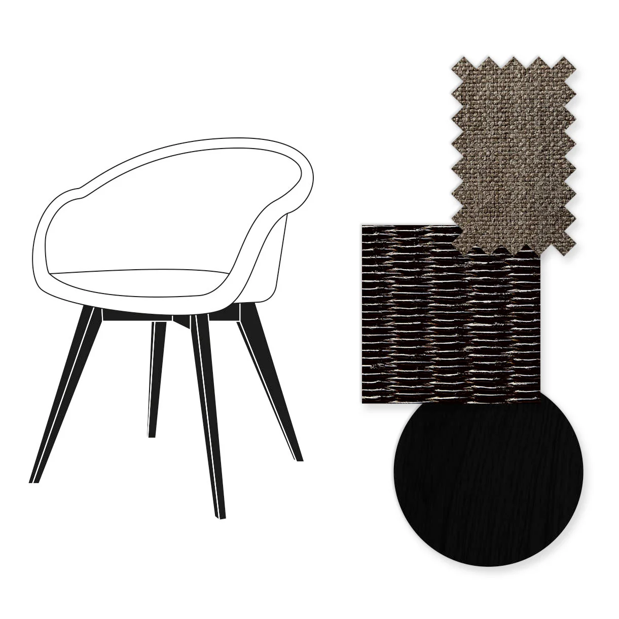 Avril Dining Chair with Black Wooden Legs - Image 71