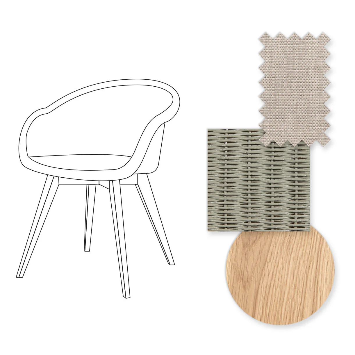 Avril Indoor Dining Chair with Oak Legs - Image 35