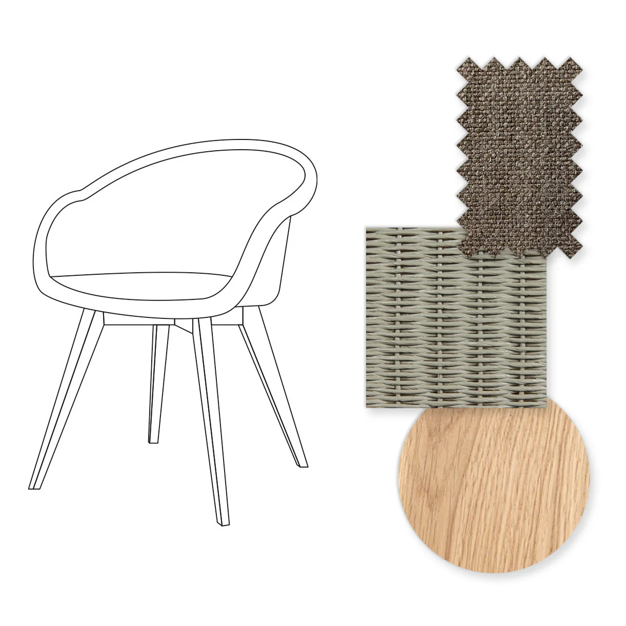 Avril Indoor Dining Chair with Oak Legs - Image 37