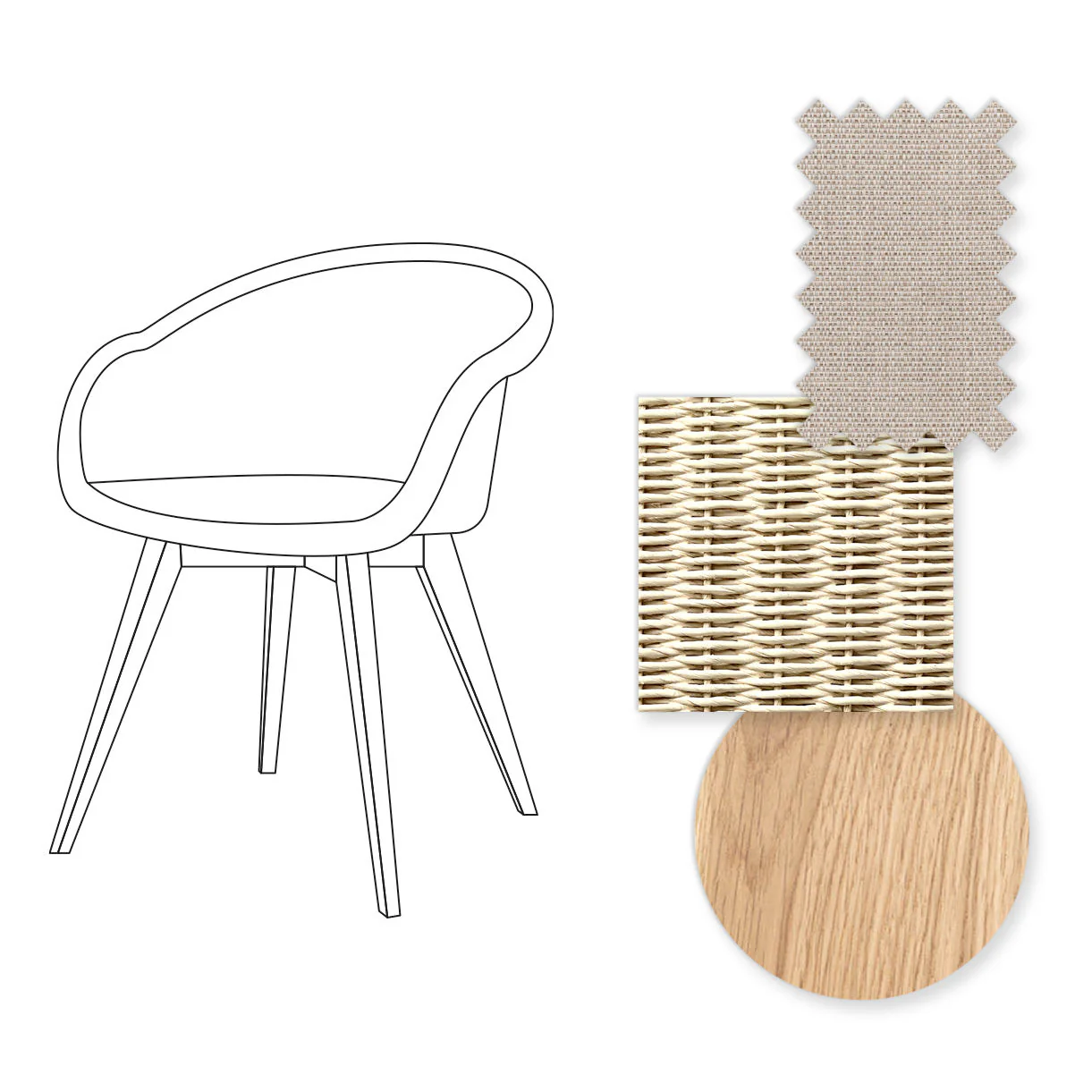 Avril Indoor Dining Chair with Oak Legs - Image 39