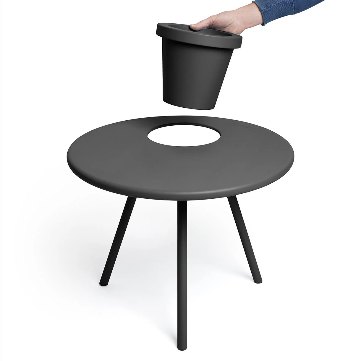 Bakkes Side Table with Built-in Planter - Image 2