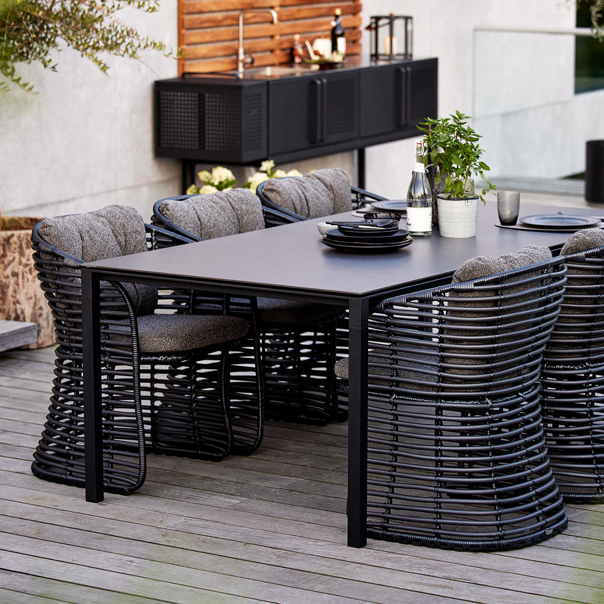 Basket Outdoor Dining Chair - Image 2