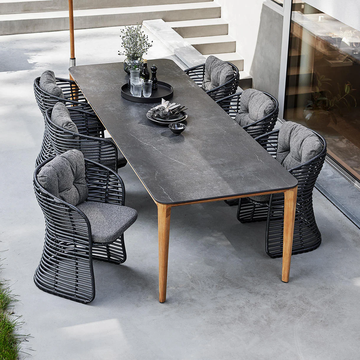 Basket Outdoor Dining Chair - Image 4