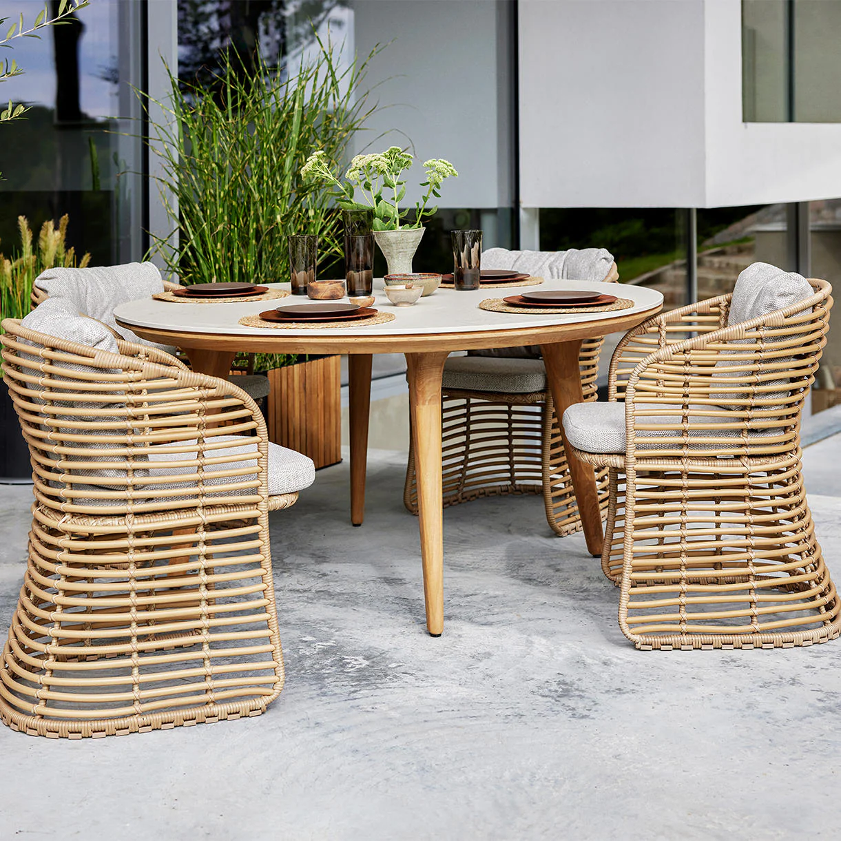 Basket Outdoor Dining Chair - Image 5