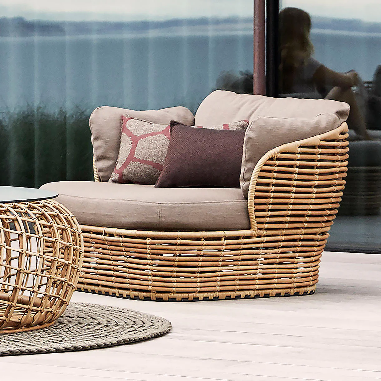 Basket Lounge Garden Chair - Image 3